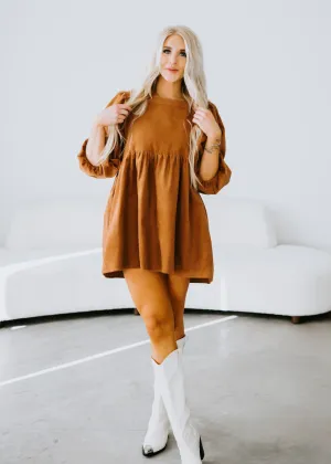 Korbyn Corduroy Babydoll Dress