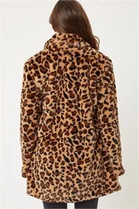 Leopard Faux Fur Teddy Coat