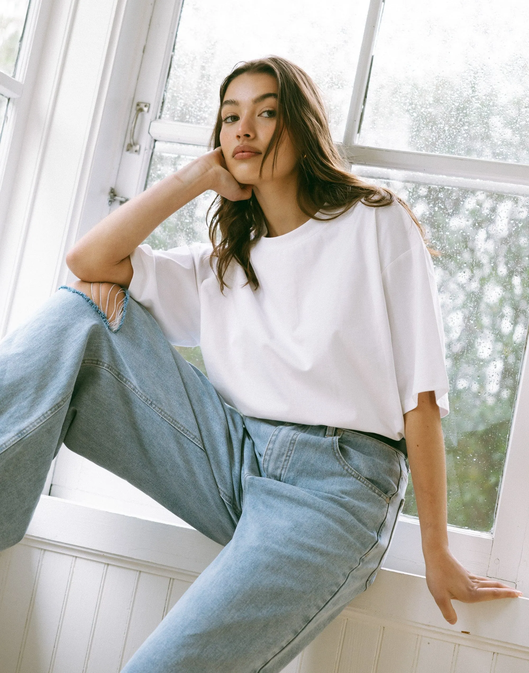 Luca Oversized Tee (White)