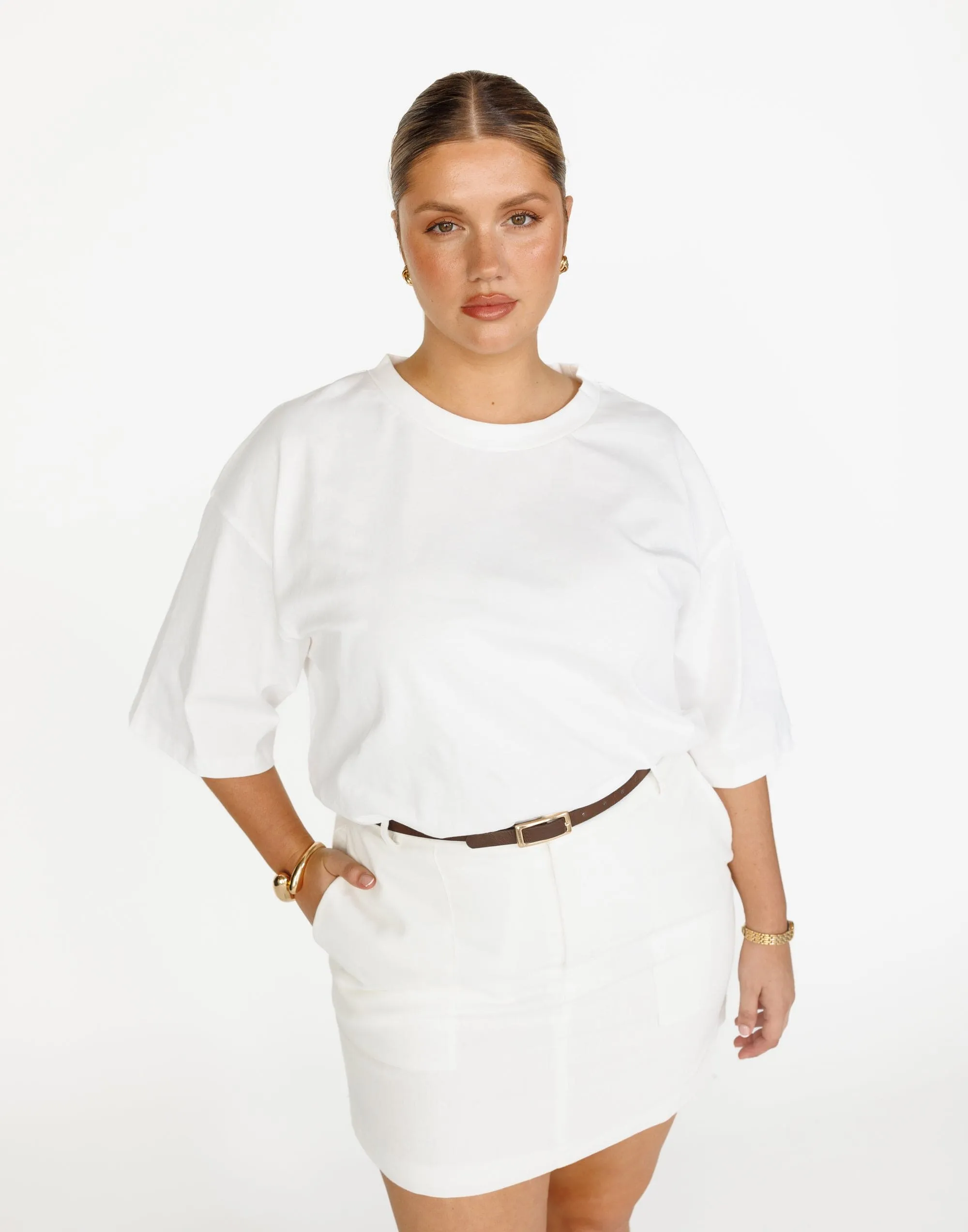 Luca Oversized Tee (White)