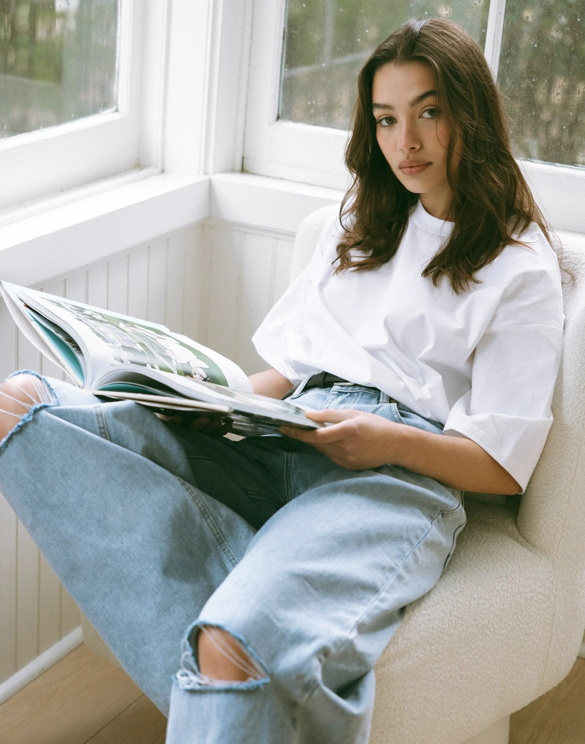 Luca Oversized Tee (White)