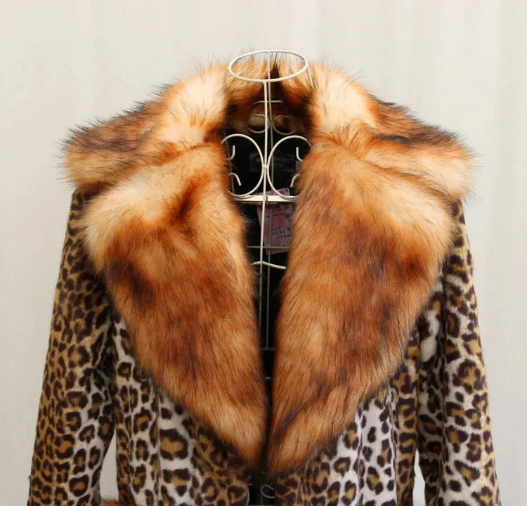 Marona Marten Faux Raccoon fur long coat