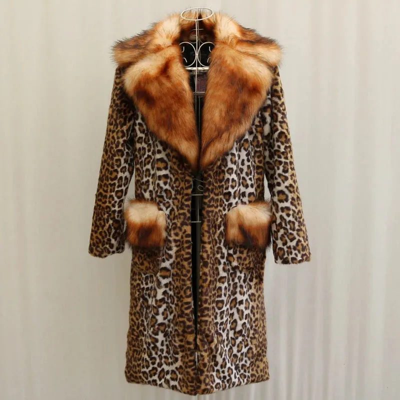 Marona Marten Faux Raccoon fur long coat