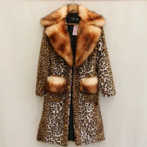 Marona Marten Faux Raccoon fur long coat