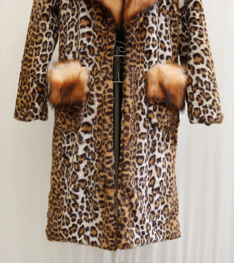 Marona Marten Faux Raccoon fur long coat