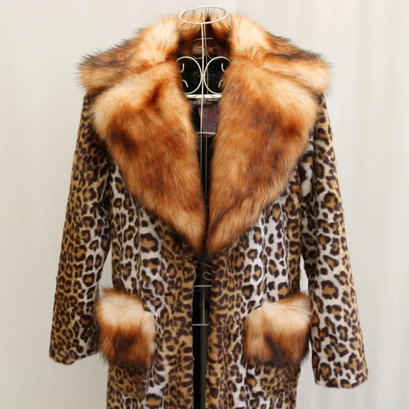 Marona Marten Faux Raccoon fur long coat