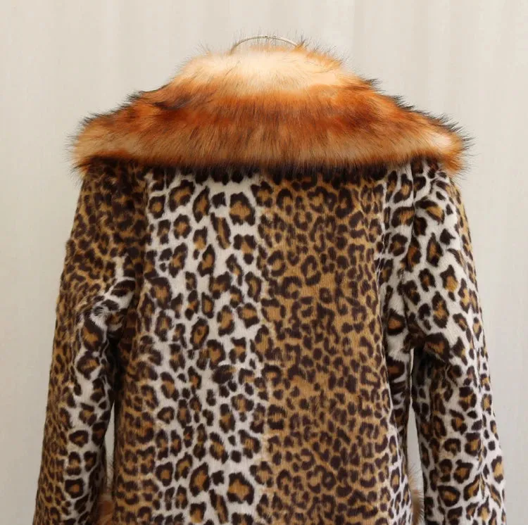 Marona Marten Faux Raccoon fur long coat