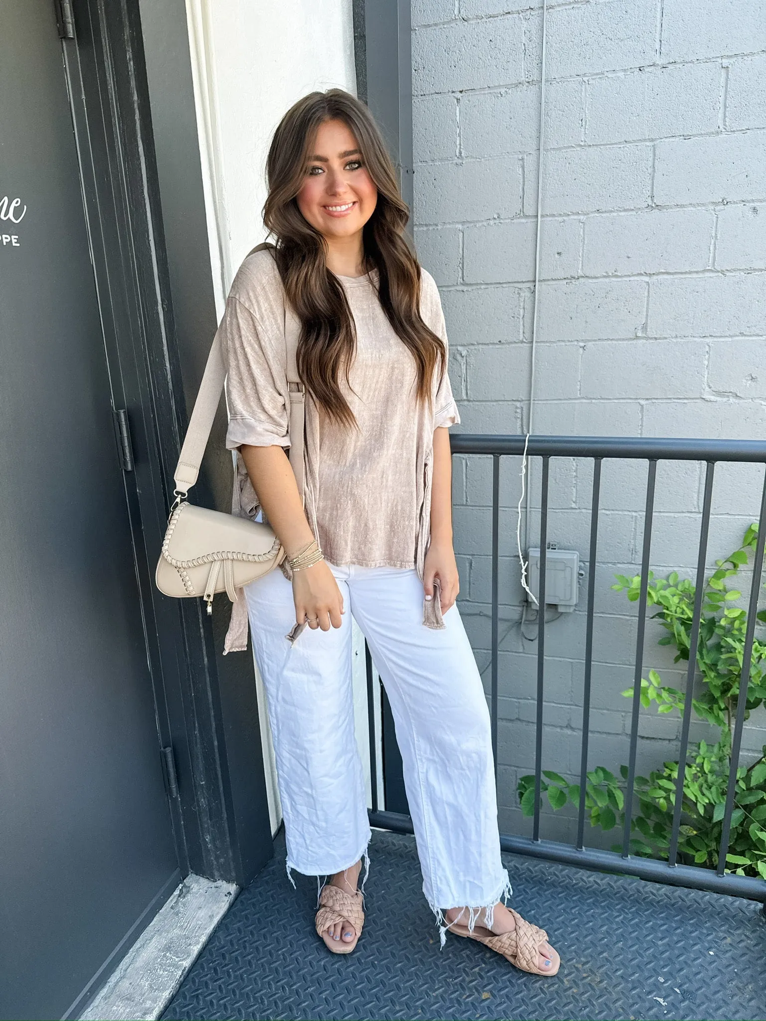Mineral Wash Tie Sides Top