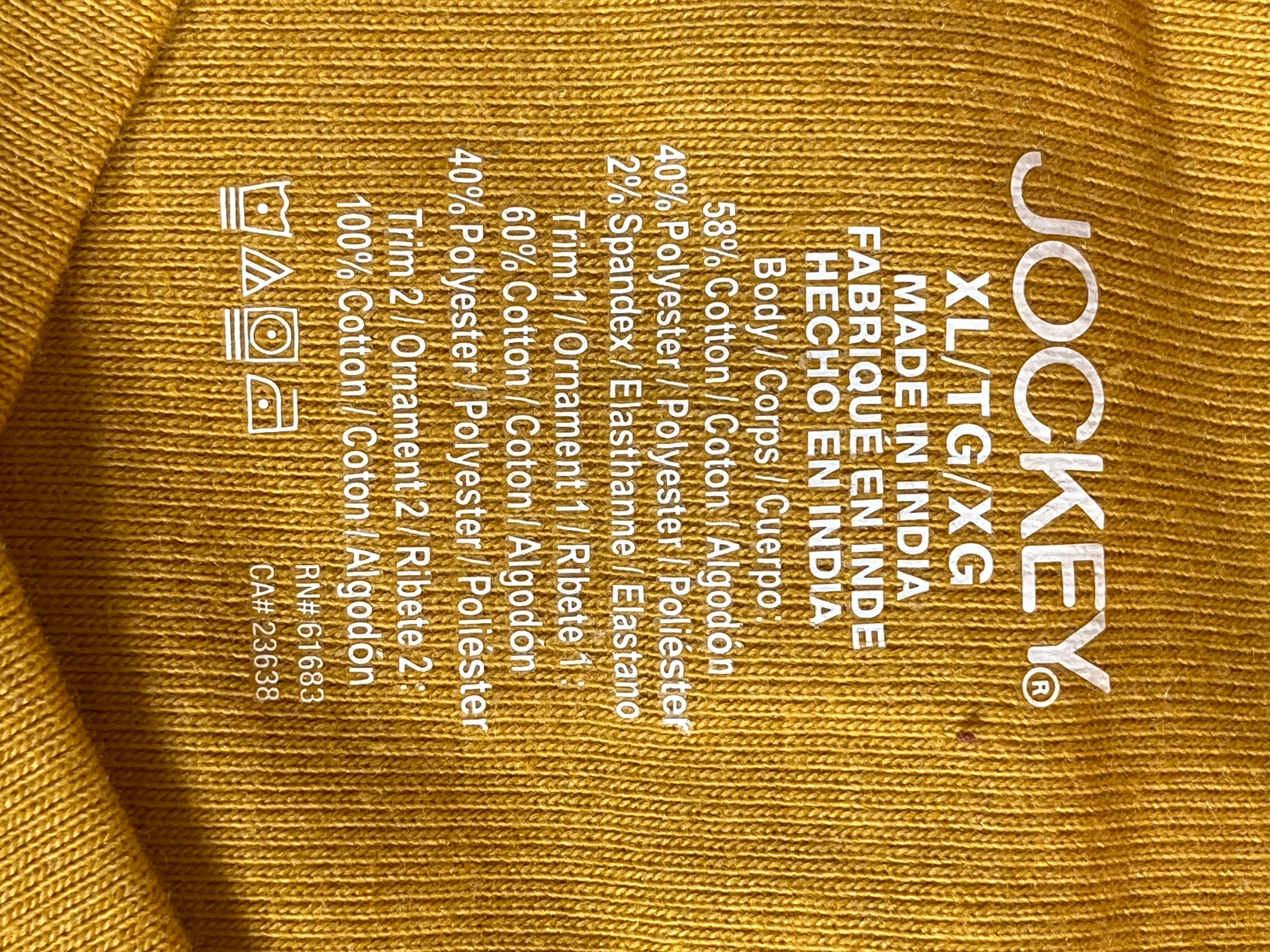 NEW! JOCKEY HENLEY XL Extra Large Xtra Large Thermal Adult Mens Waffle Long Sleeve Gold Base Layer T Shirt Tee Shirt Top