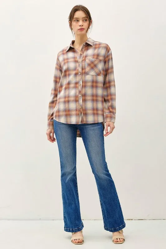 Oversized Cotton Flannel Shirt