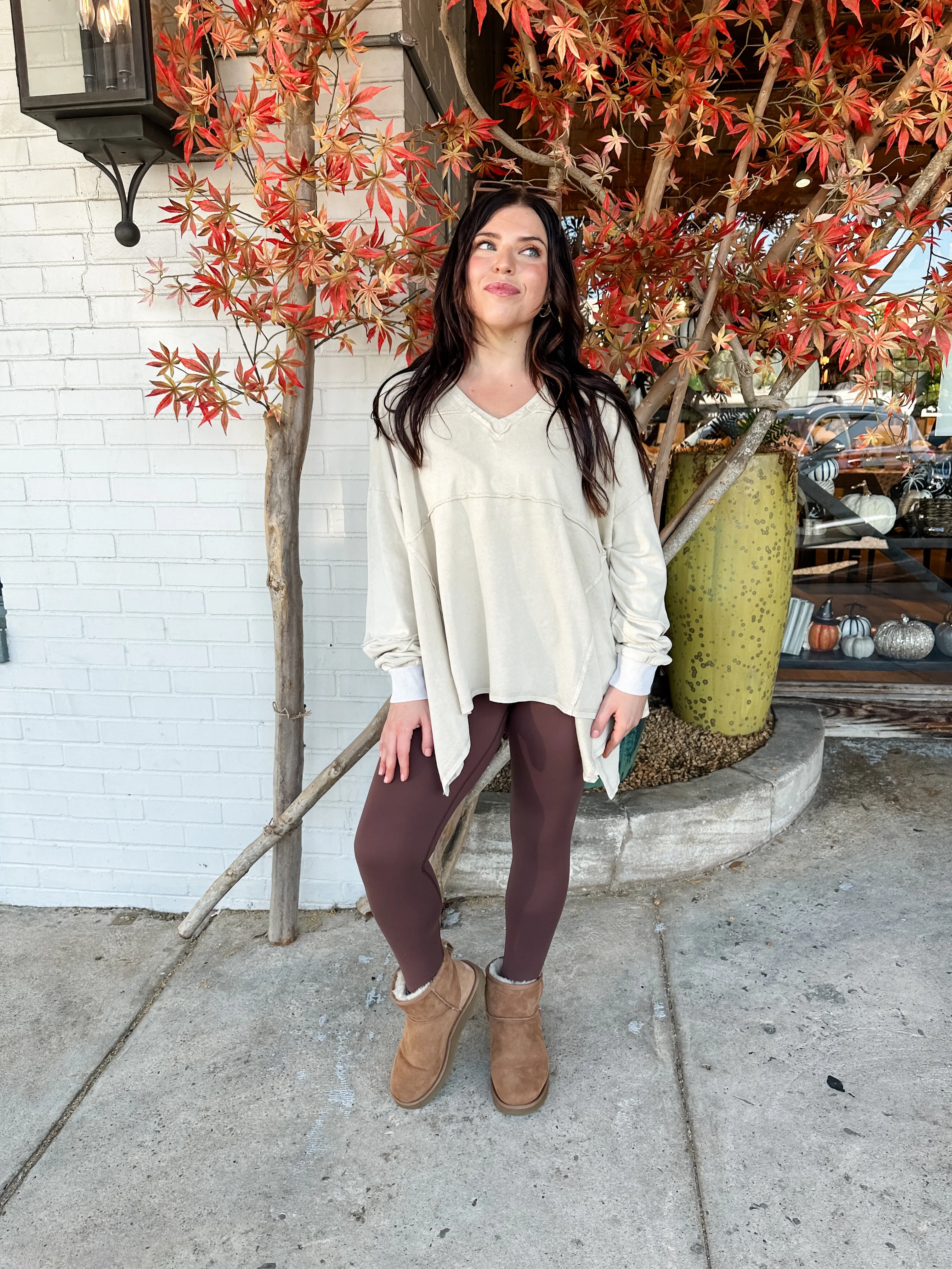 Oversized Exposed Seams Top