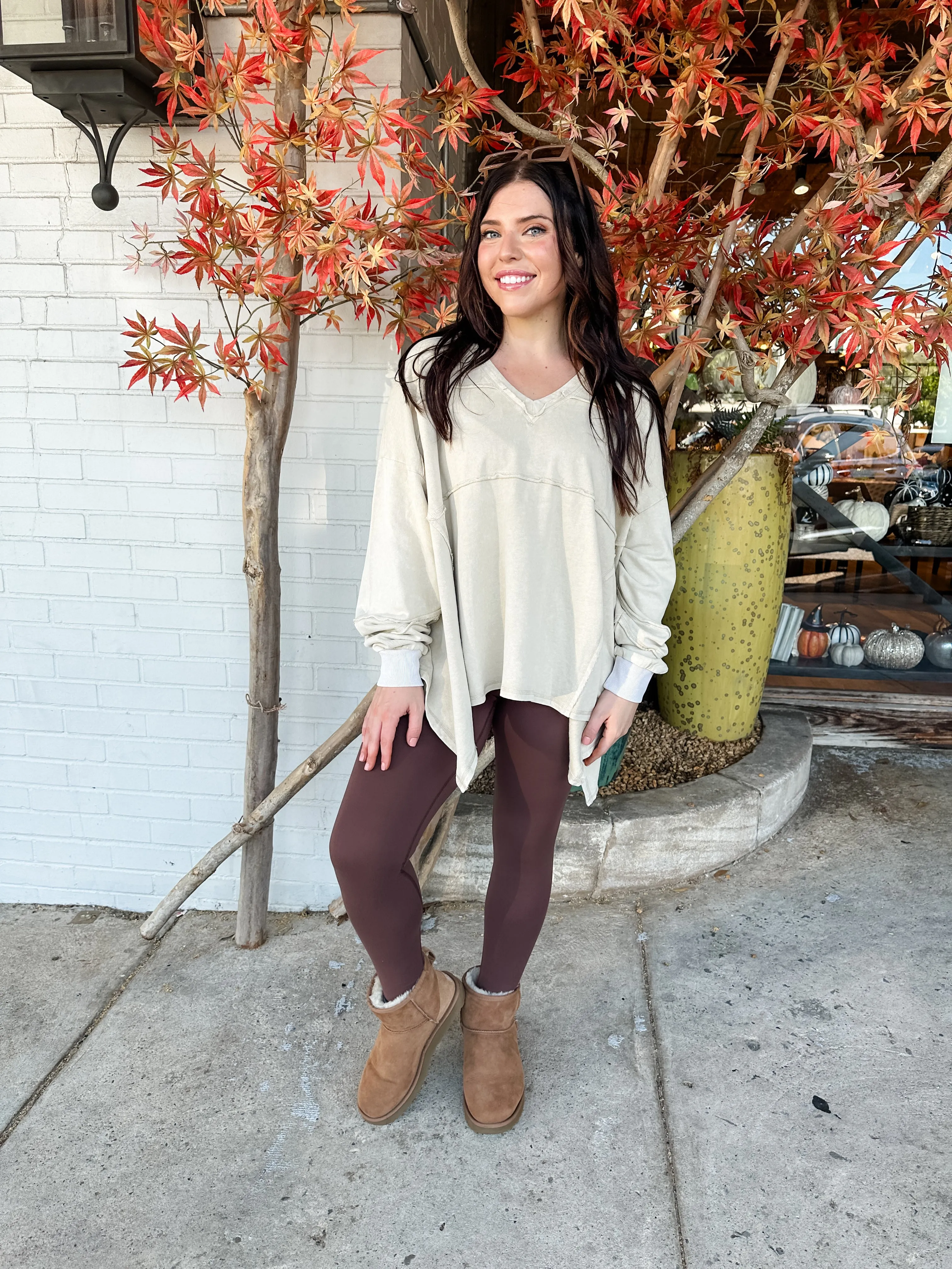 Oversized Exposed Seams Top
