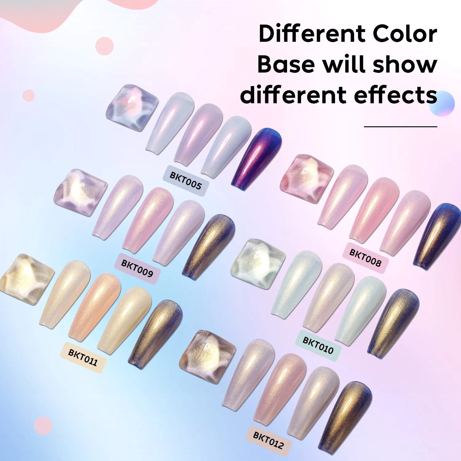 Pearl Rainbow Shimmer Nail Art Top Coat Set