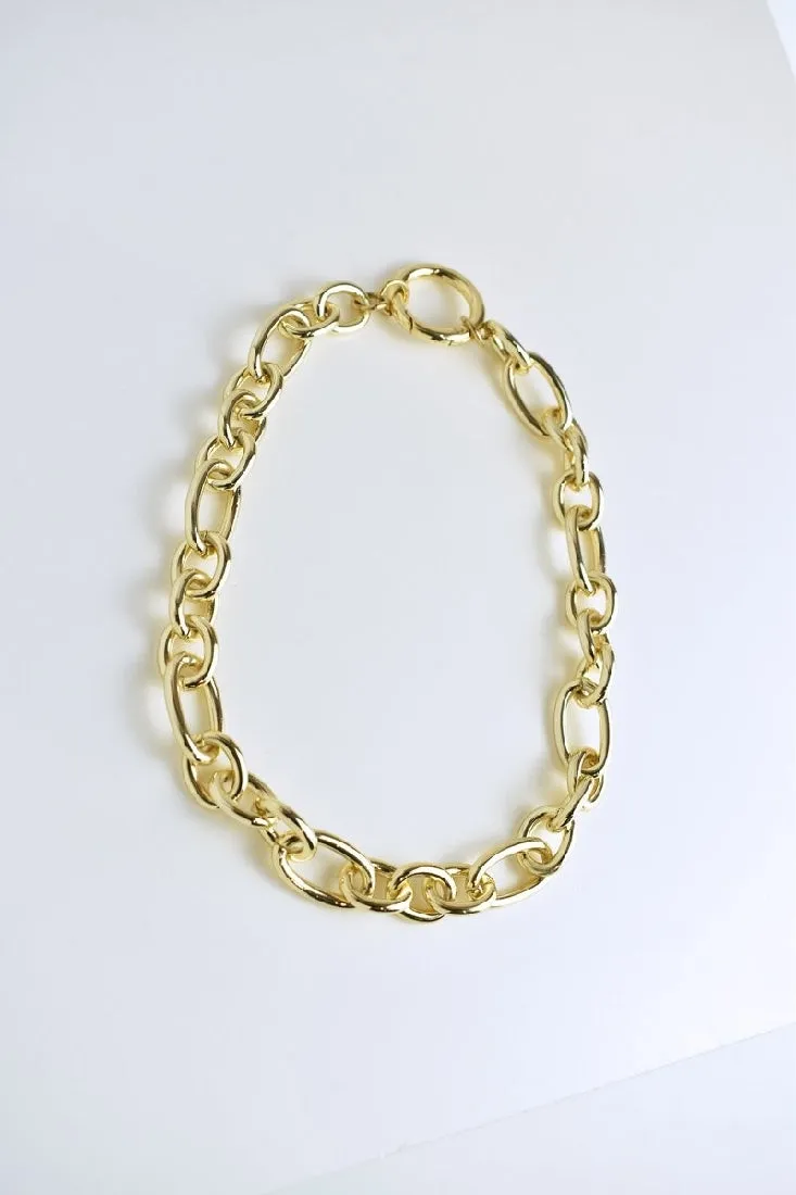 Peta   Jain Shaylee Chunky Chain Link Necklace - Gold