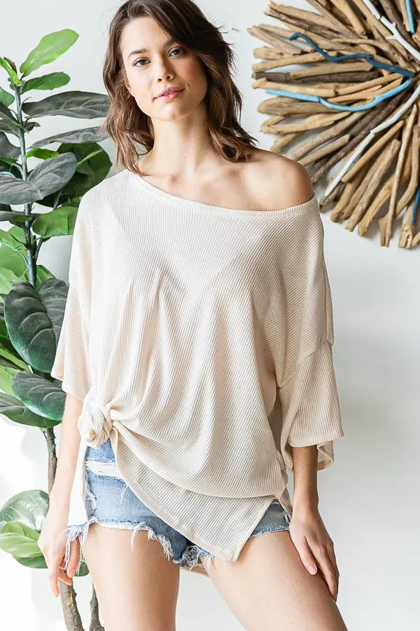 Ribbed Oversized Top