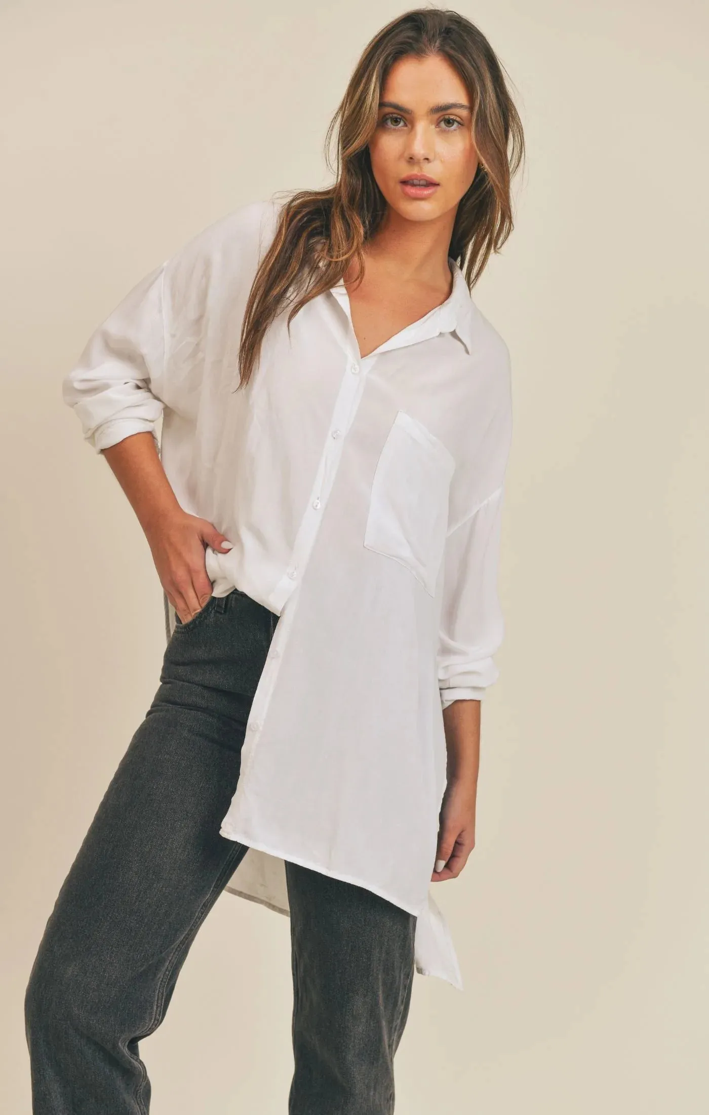 Sadie & Sage Hear You Say Oversized Top