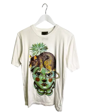 Size S - P.A.M. White Harlequin and Rat T-shirt