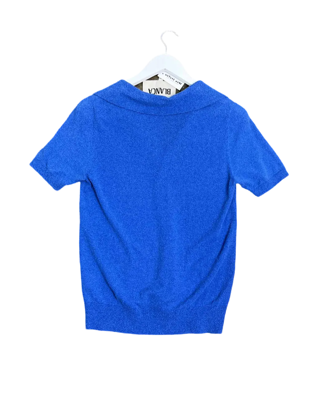 Size XS/S - Blanca Blue Boucle Polo Top
