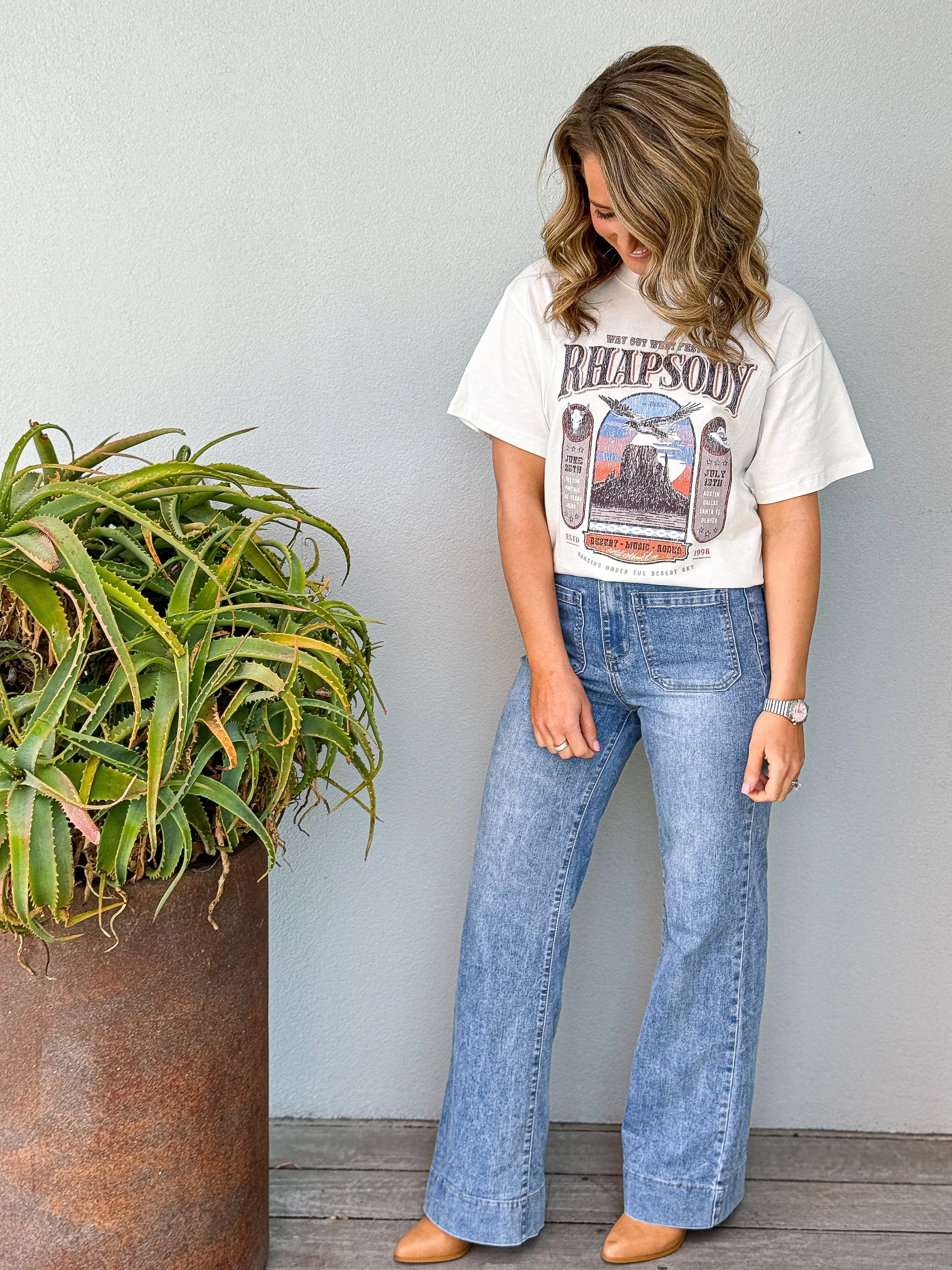Sky Dance Oversized Tee - Vintage White