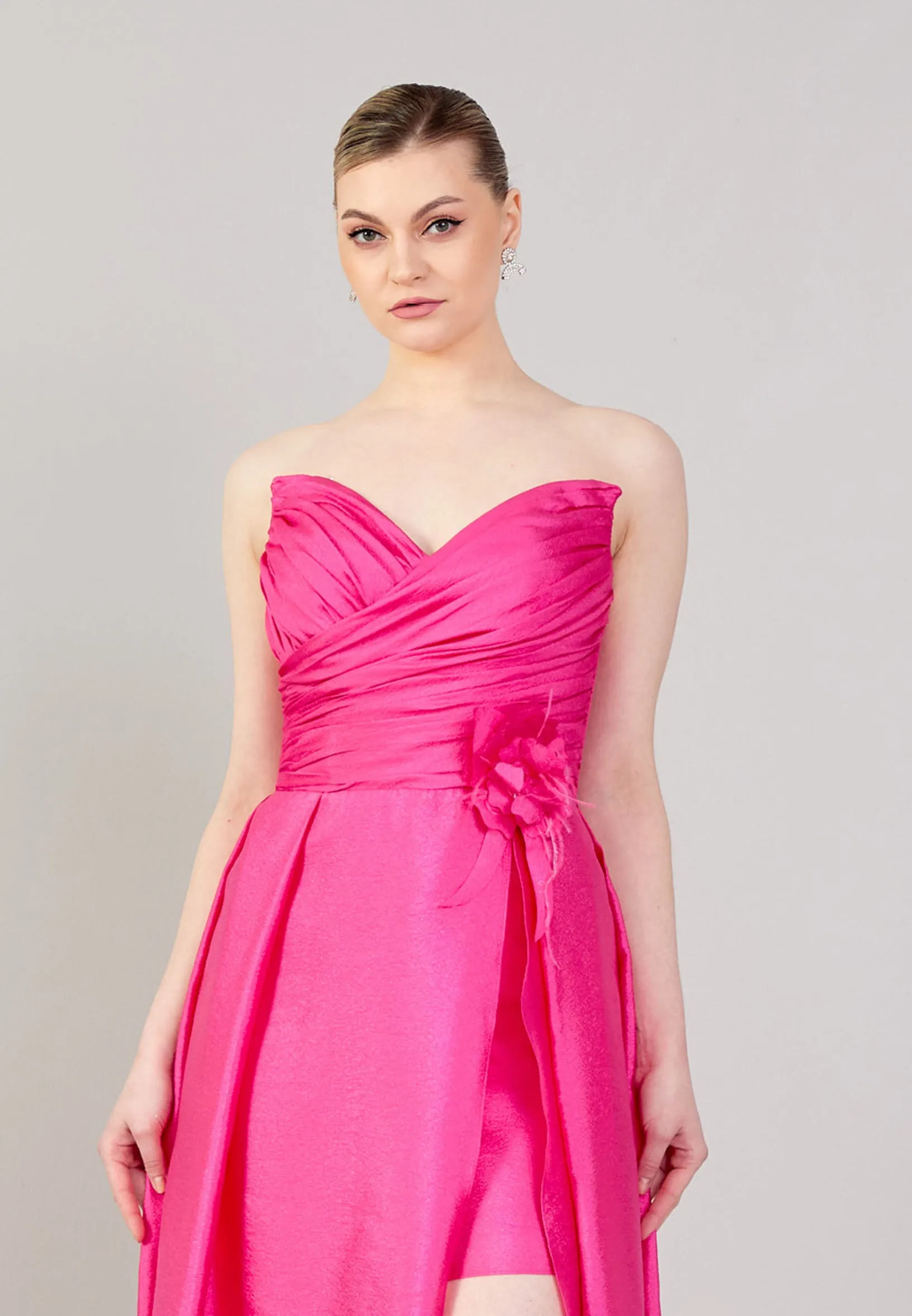 Strapless Spaghetti Strap Maxi Dress
