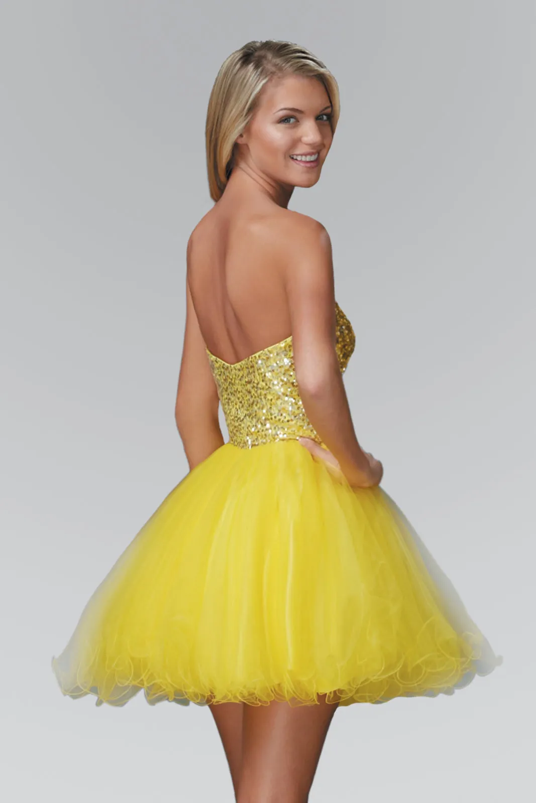 Sweetheart Tulle Short Dress with Jewel Embellished Bodice
