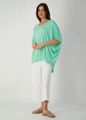 Tavera Oversized Bamboo Top - Turquoise