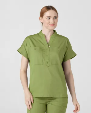 TENCEL™ Fiji‎ ‎ Banded Collar Scrub Top