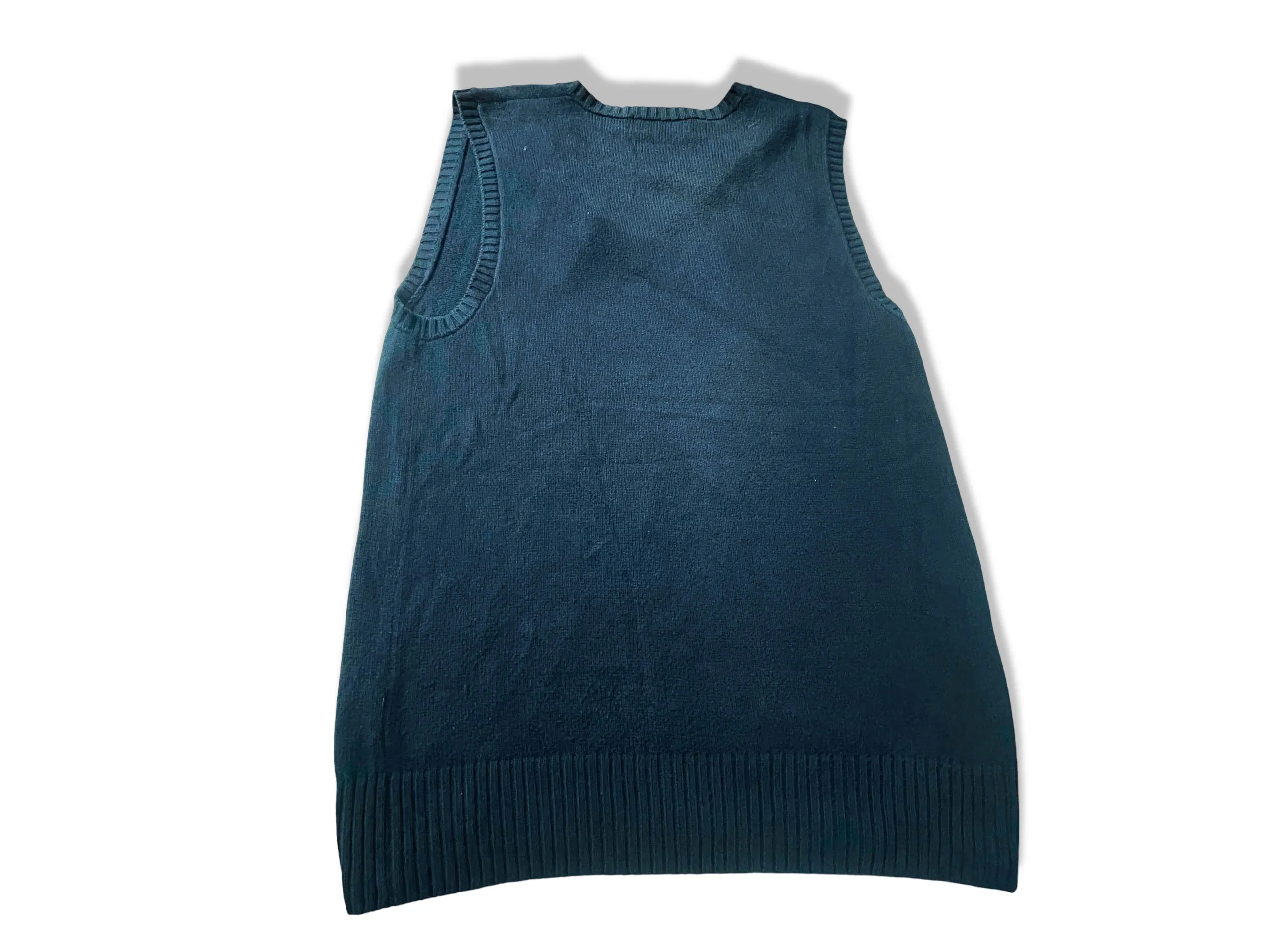 Vintage Blue men's Polo Ralph Lauren sleeveless cardigan in S/M|L26W16|SKU 3927