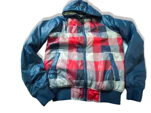 Vintage Fishbone superior slacker blue checkered full zip hoodie in S/M|L26 W21|SKU 3965