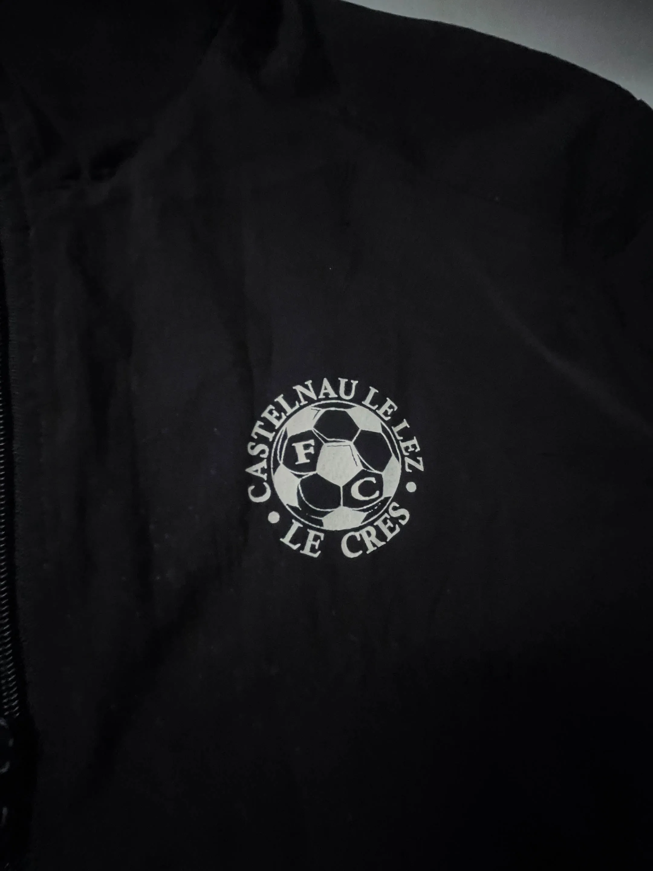Vintage men's black Puma Castlenau Le nez Le cres full zip track top in M|L 31 W 23|SKU 3885