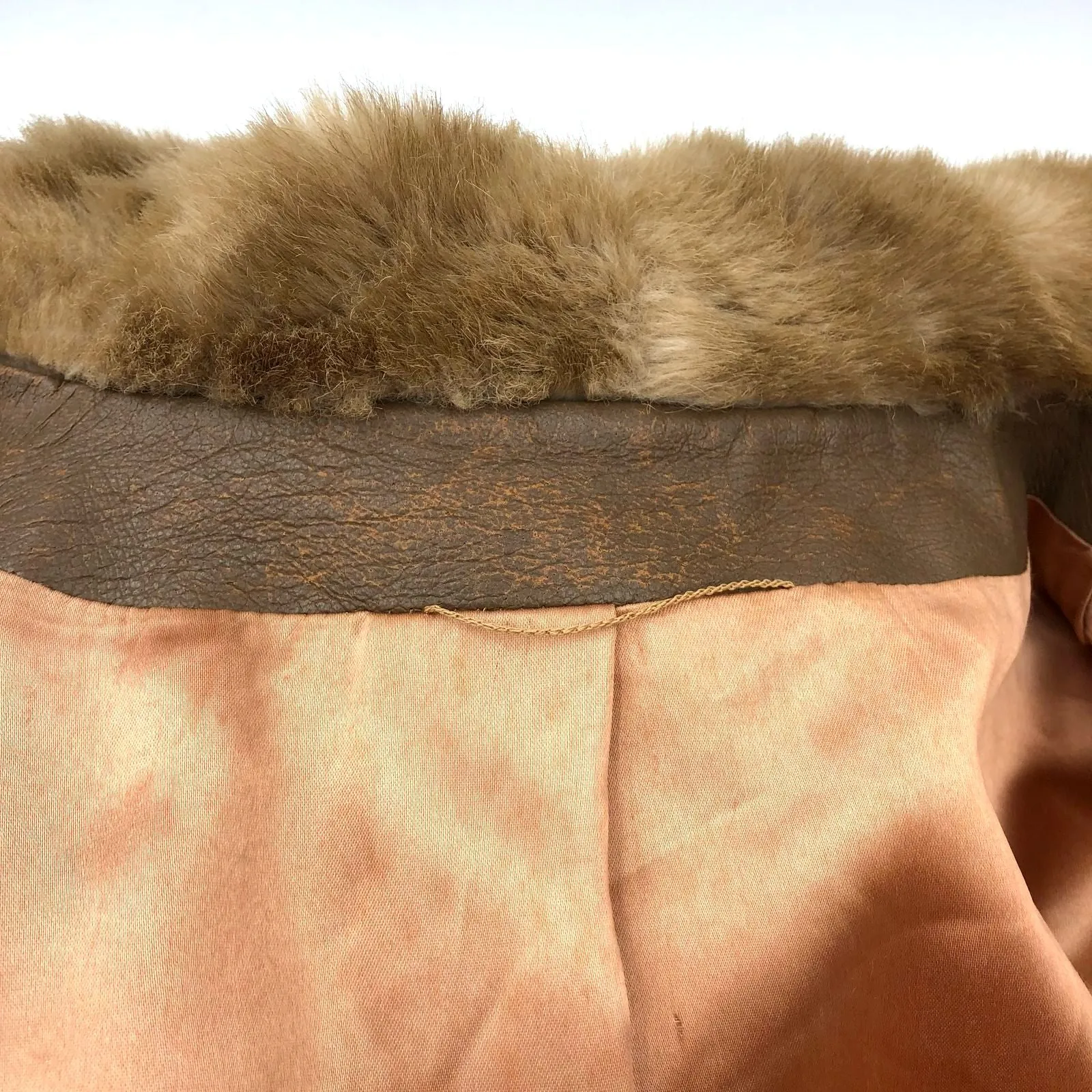 Vintage Tassavel Women's Luxury Imported French Long Tan Fur Fashion Coat