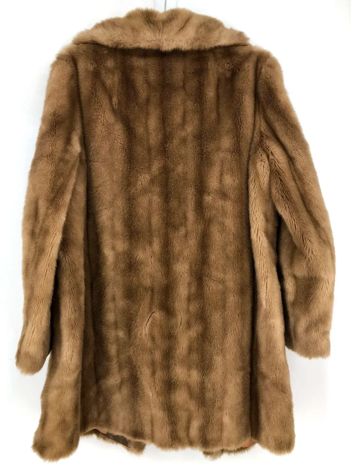 Vintage Tassavel Women's Luxury Imported French Long Tan Fur Fashion Coat
