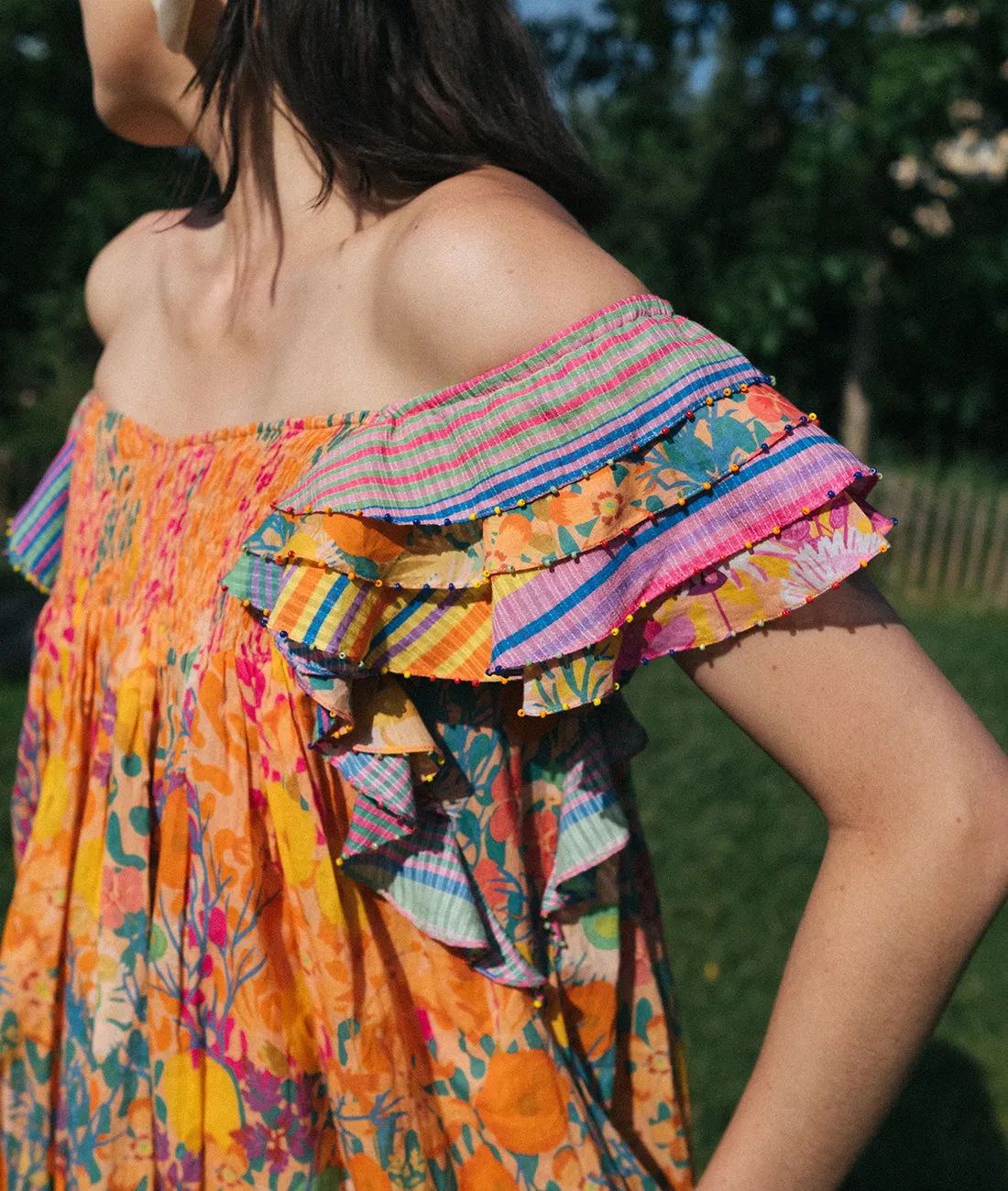 Wild Poppy Cotton Mini Dress