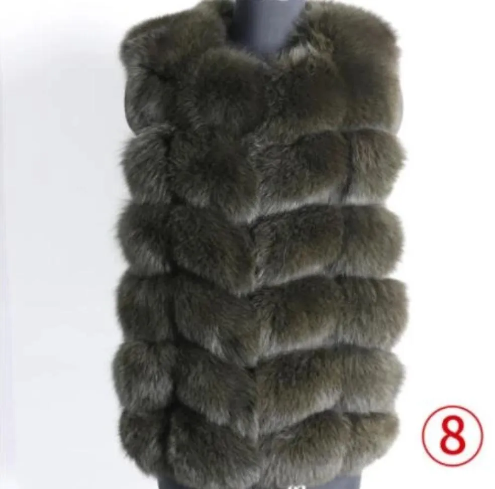 Women's Autumn/Winter Casual Real Fox O-Neck Short Vest