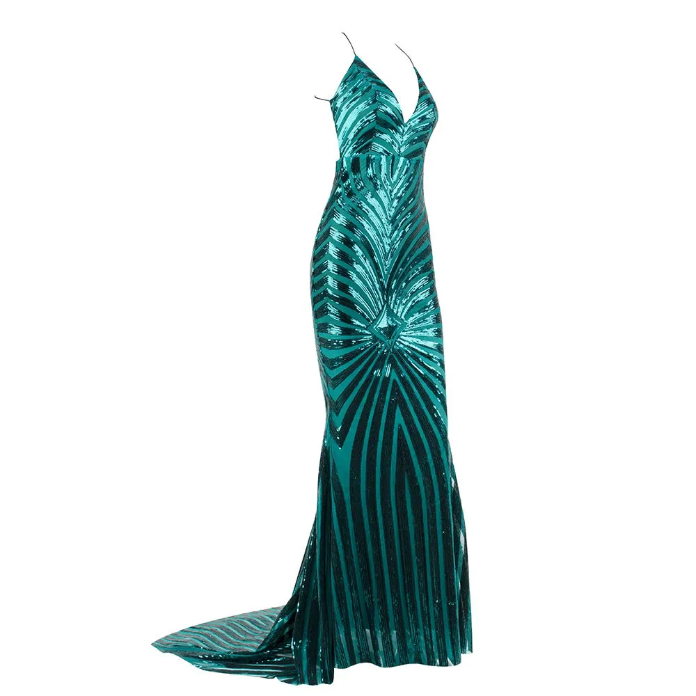 Women's V-Neck Long Dress