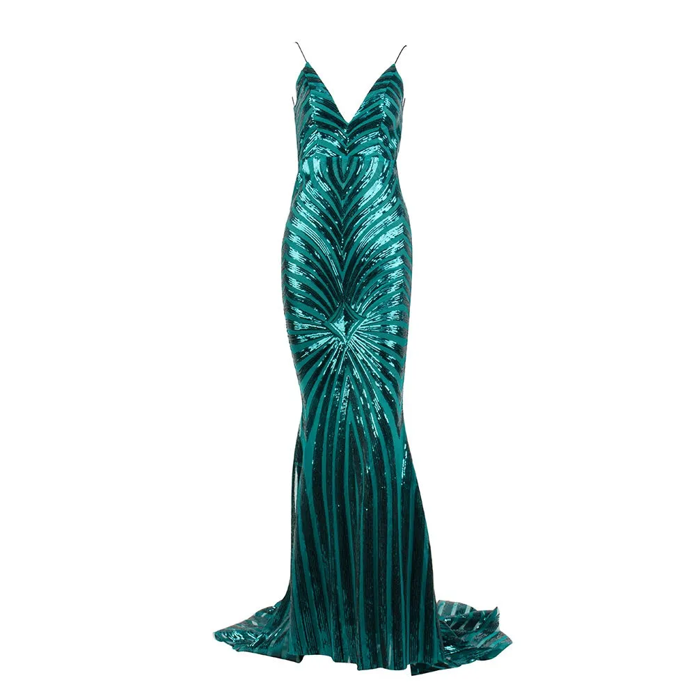 Women's V-Neck Long Dress