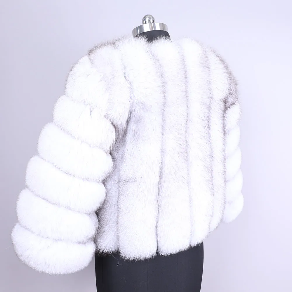 Women's Winter Casual Thick O-Neck Coat With Fox Fur