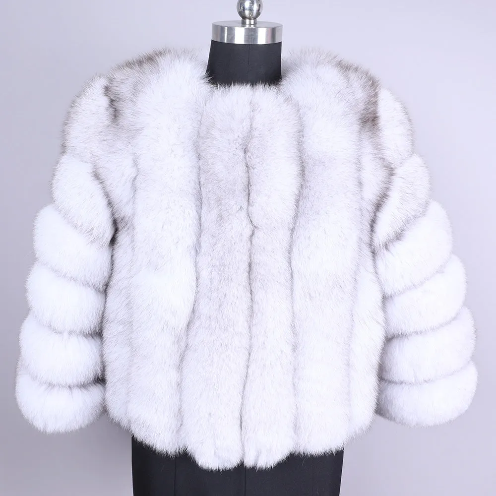 Women's Winter Casual Thick O-Neck Coat With Fox Fur