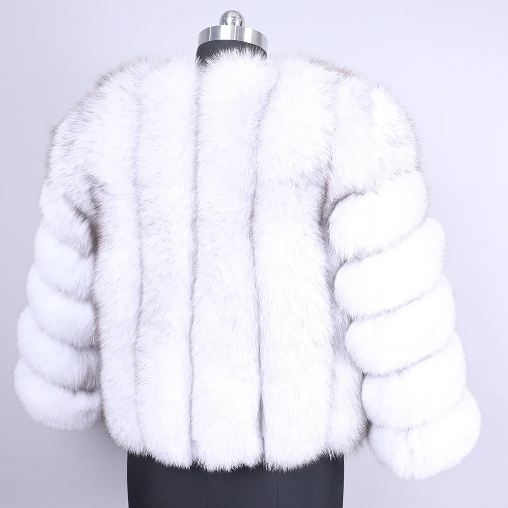 Women's Winter Casual Thick O-Neck Coat With Fox Fur
