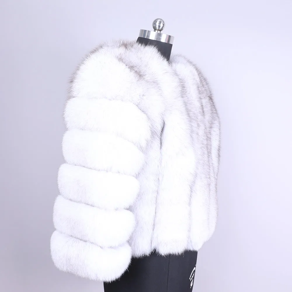 Women's Winter Casual Thick O-Neck Coat With Fox Fur